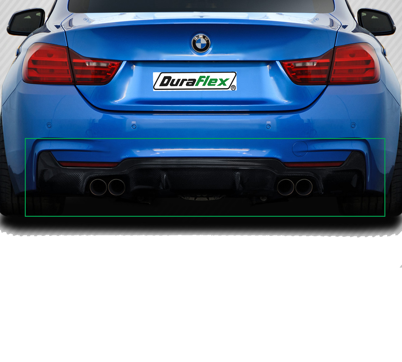 2014-2020 BMW 4 Series F32 Carbon Creations 3DS Rear Diffuser 1 Piece - Image 2