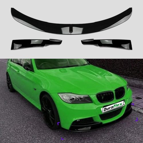 BMW 3 Series E90 E91 M sport Black Front Lip Spoiler Splitter Kit 2009-2012
