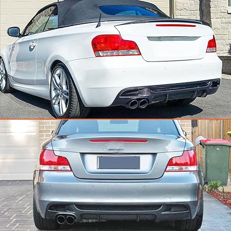 BMW 1 Series E82 E88 M Sport M-Tech Difuser Carbon finish (Single Outlet with Dual Exhaust) - Image 2