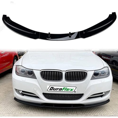 BMW 3 Series E90 E91 Non Msport Base Front Bumper Spoiler Lip Glossy Black 2007-2012