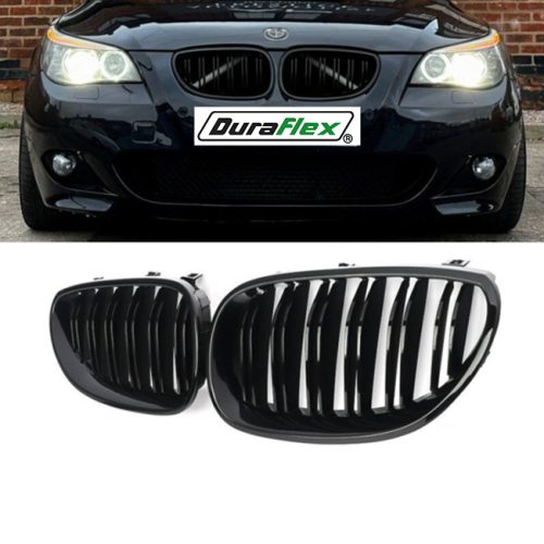 BMW E60 E61 5 Series Gloss Black Dual Slat Kidney Grille