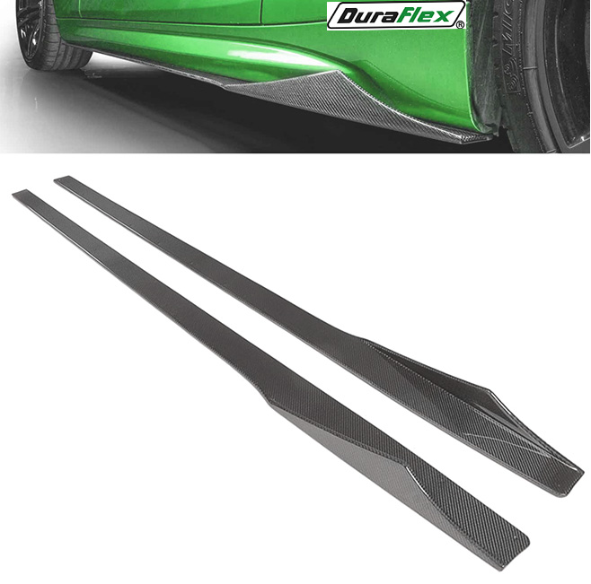 BMW F22 F23 F87 2 Series Side Skirts Extension Blades Carbon Fiber Finish