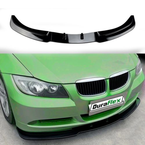 BMW 3 Series E90 E91 Non Msport Base Front Bumper Spoiler Lip Glossy Black 2005-2008