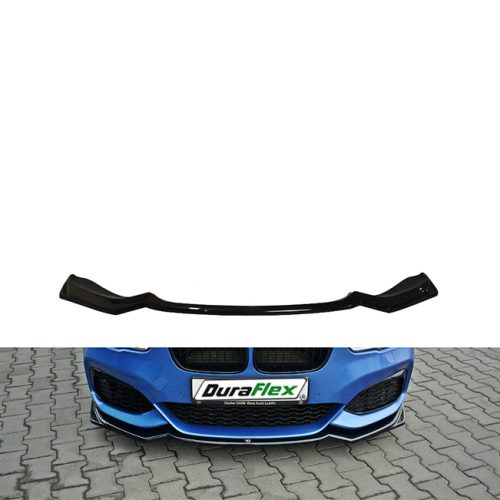 BMW 1 Series F20 F21 M-Pack Facelift Maxton style Front Splitter Lip V2 Gloss Black Duraflex