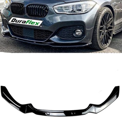 BMW 1 Series F20 F21 M-Pack Facelift LCI Front Bumper Lip Gloss Black Duraflex