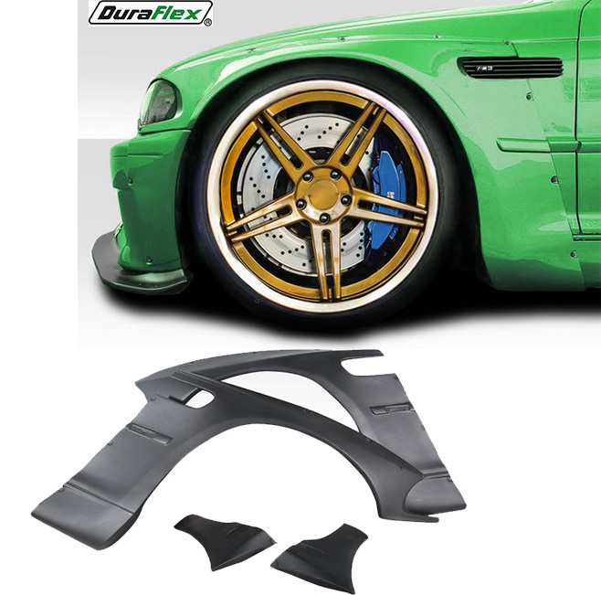 2001-2006 BMW M3 E46 Duraflex Circuit Front Fender Flares 4 Piece