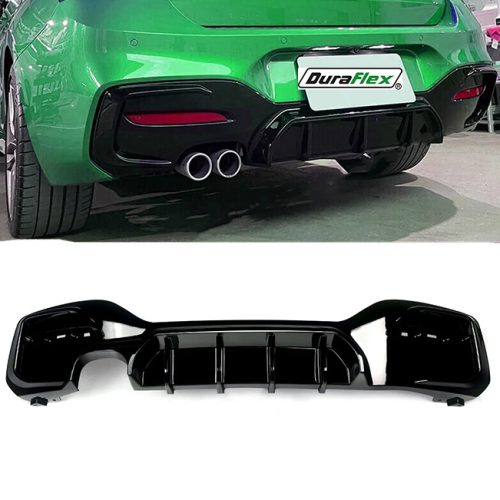 BMW F20 F21 1 SerieFacelift Duraflex Maxton Rear Diffuser Black single exit twin pipe 15-19