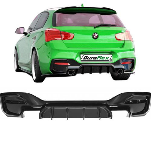 BMW F20 F21 1 Series M135i M140i LCI Facelift Duraflex Maxton Rear Diffuser Black 15-19