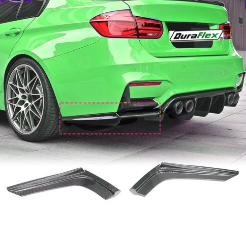Bmw F80 M3/ F82 M4 / F83 M4 Rear Bumper Corner Splitters Flaps Carbon Fiber Finish
