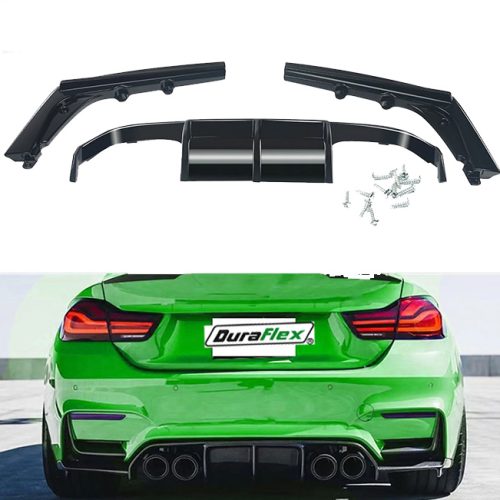 Bmw F80 M3/ F82 M4 / F83 M4 Rear Bumper Diffuser PSM Style Glossy Black Plastics abs