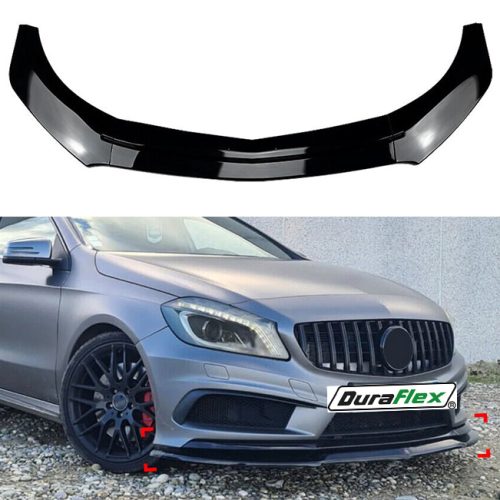 2013-2018 Mercedes-Benz W176 (A160 / A180 / A200 / A250) & A45 AMG Gloss Black Front Bumpers Lip