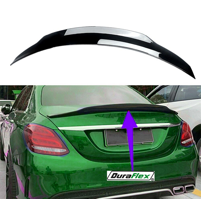 2014 - 2021 Mercedes C Class W205 C205 Psm Rear Trunk Boot Lid Spoiler Gloss Black