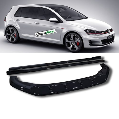 Volkswagen Golf MK7 / MK7.5 Front lip / Side Skirts Gloss Black kit