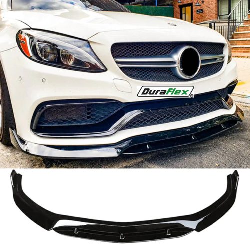 14-21 Mercedes C Class W205 C63 C43 Front Bumper Lip Splitter B style Gloss Black