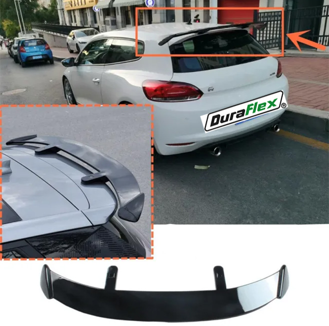 2008-2017 Volkswagen Golf Scirocco Roof spoiler Gloss Black duraflex