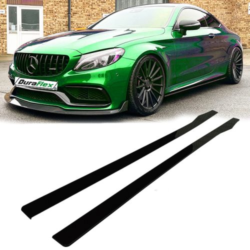 2014 – 2021 Mercedes C Class W205 C205 Amg Style Side Skirts Gloss Black