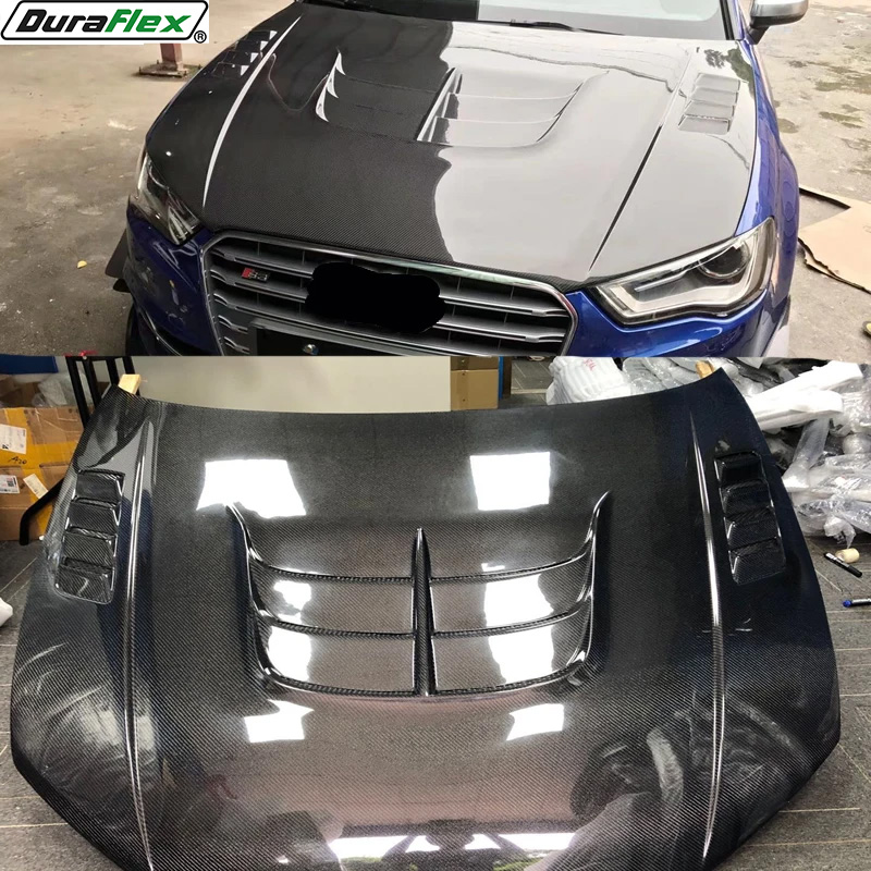 2013-2019 Audi A3 S3 v style Carbon Fiber Hood bonnet - Image 2