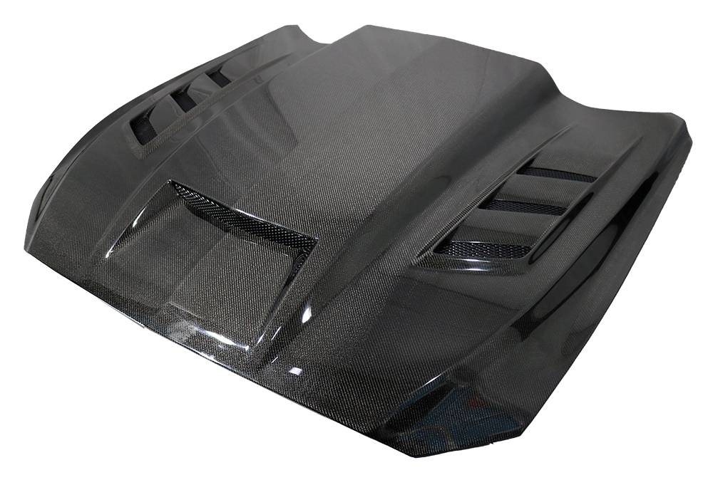 2018 - 2023 Ford Mustang Terminator Style Double Sided Carbon Fiber Hood Bonnet - Image 9