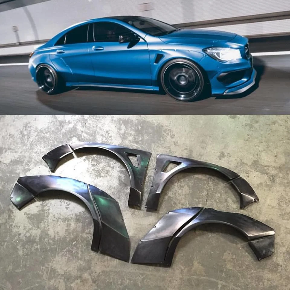 Mercedes-Benz CLA Wide-Body Fairy Design Wide Wheel Arch Aerodynamic Kit - Image 4