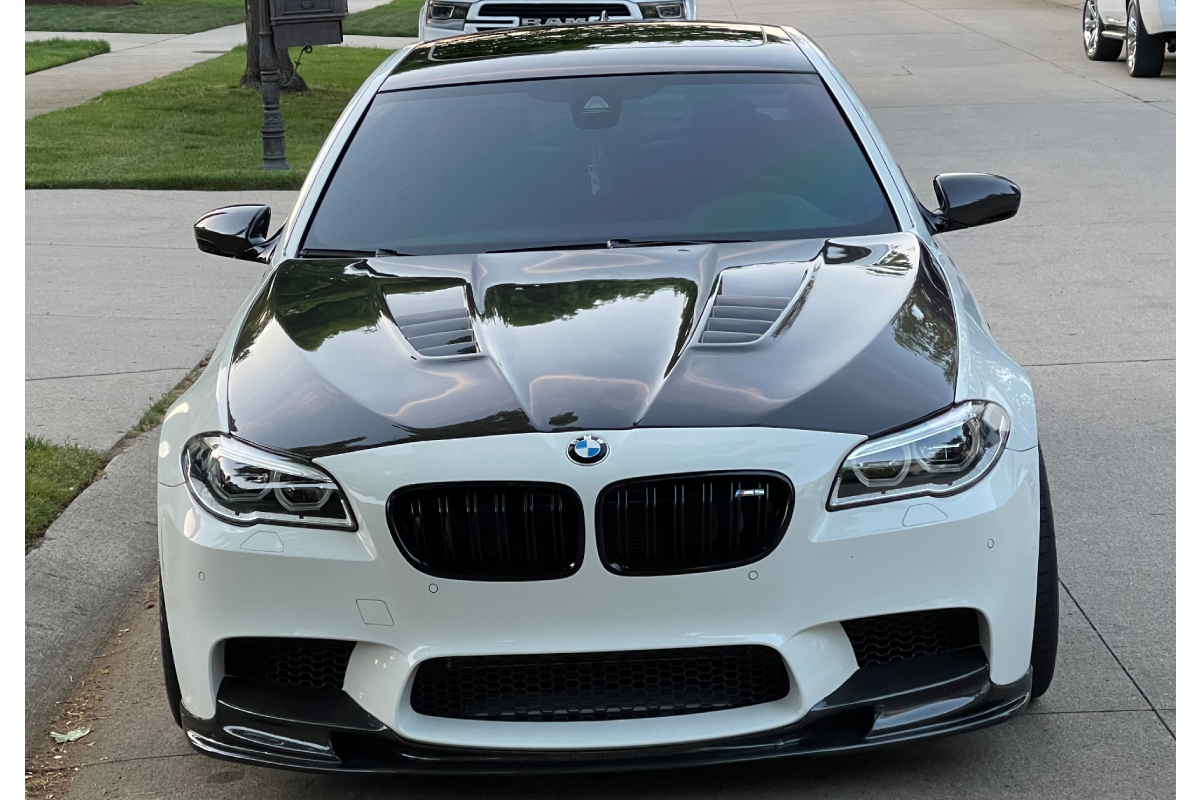 2011-2016 BMW 5 series F10 DTM Style Carbon Fiber Hood Bonnet - Image 4