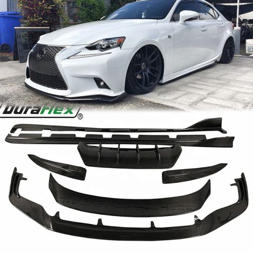 2017-2020 Lexus IS200t IS300 IS350 F Sport Carbon Fiber Aero styling kit Front Lip Side Skirts diffuser Boot Spoiler