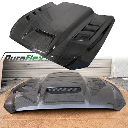 2018 – 2023 Ford Mustang Terminator Style Double Sided Carbon Fiber Hood Bonnet