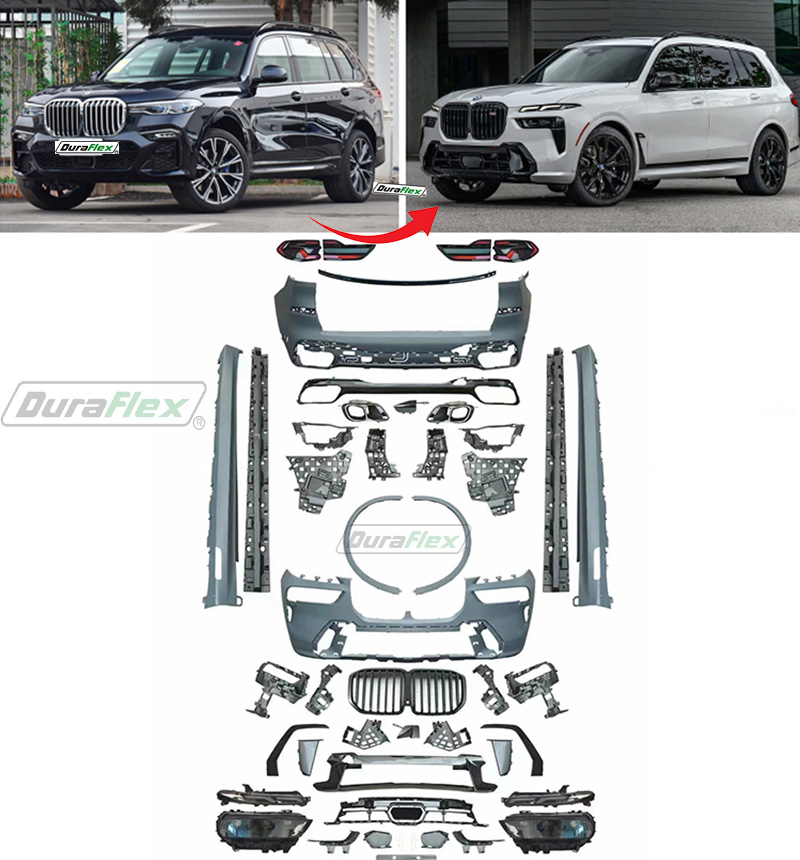 2019 - 2022 BMW X7 G07 Conversion Body Kit to X7 G07 LCI 2023 Style Body Kit polypropylene Plastic Kit
