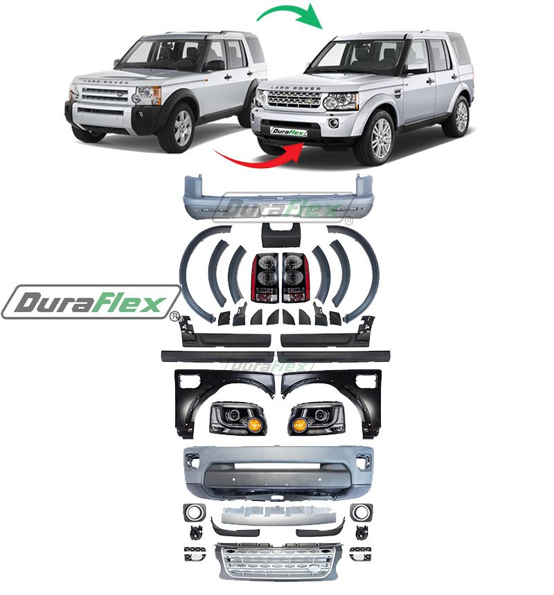 Land Rover Discovery 3 Conversion Body Kit to discovery 4 Facelift Style polypropylene Plastic Kit