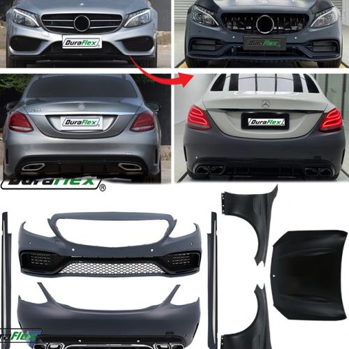 14-18 Mercedes C-Class W205 Conversion Body Kit to C63 style polypropylene Plastic Kit