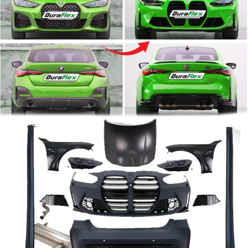 2014-2020 BMW 4 Series G22 G23 2 door Conversion Body Kit to 2021+ G82 M4 Design ABS Plastic