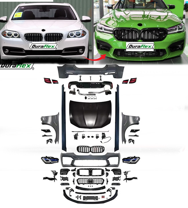 2011-2017 BMW 5 Series F10 F18 Conversion Body Kit to M5 G30 Style PP Plastic