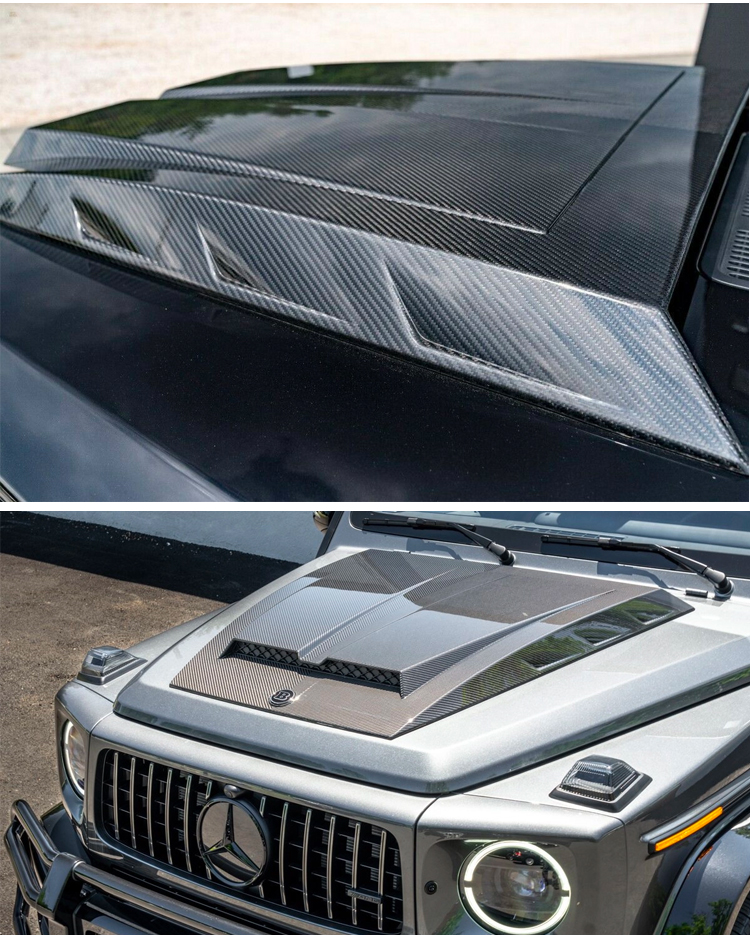 Carbon Fiber Bonnet scoop cover for Mercedes Benz G class G wagon G63 G65 G500 G350 - Image 2