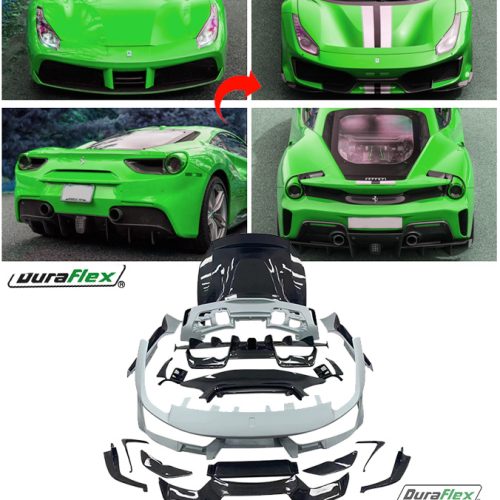 2015-2019 Ferrari 488 Conversion Body Kit to Ferrari 488 Pista Body Kit Dry Carbon fiber